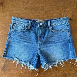 Joe's Jeans Blue Frayed Hem Jean Shorts